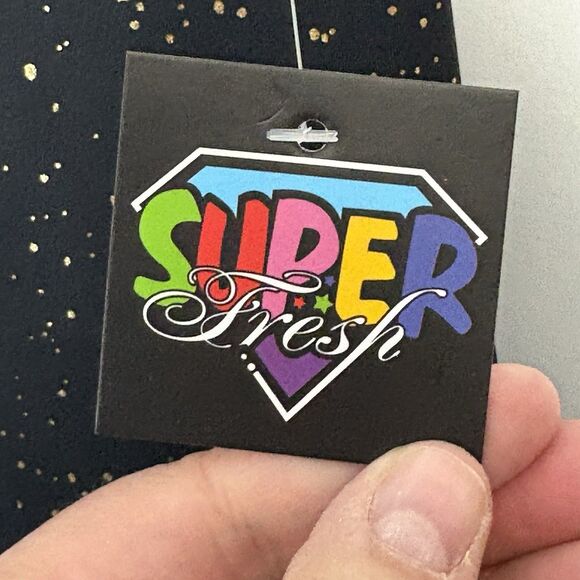 Super Fresh Women’s Leggings Black Gold Pink Lightening Bolt Small Workout Gym - Picture 8 of 12